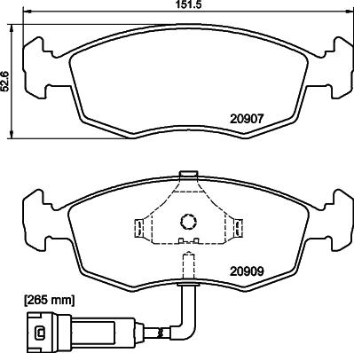 HELLA PAGID 8DB 355 007-341 - Гальмівні колодки, дискові гальма avtolavka.club