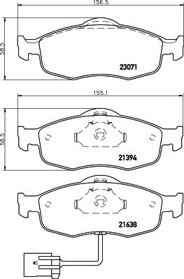 HELLA PAGID 8DB 355 007-751 - Гальмівні колодки, дискові гальма avtolavka.club