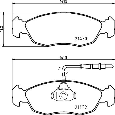 HELLA PAGID 8DB 355 007-711 - Гальмівні колодки, дискові гальма avtolavka.club