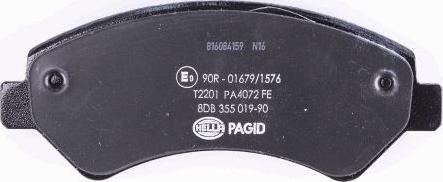 HELLA PAGID 8DB 355 019-901 - Гальмівні колодки, дискові гальма avtolavka.club