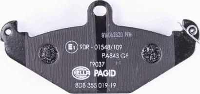 HELLA PAGID 8DB 355 019-191 - Гальмівні колодки, дискові гальма avtolavka.club