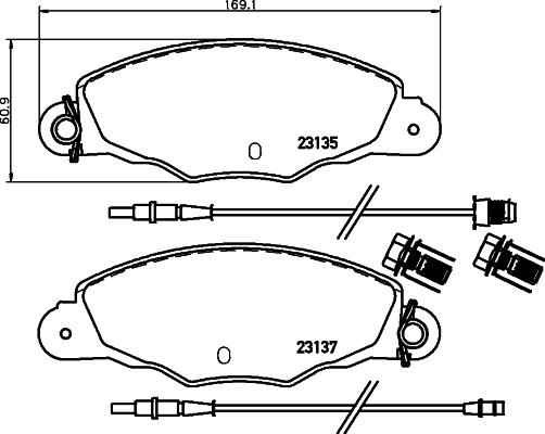 HELLA PAGID 8DB 355 019-331 - Гальмівні колодки, дискові гальма avtolavka.club