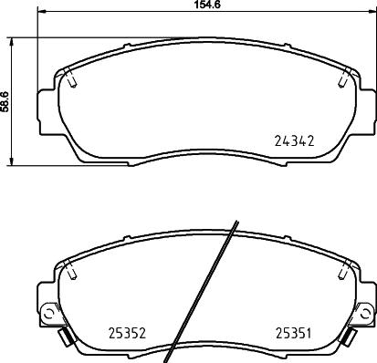 HELLA PAGID 8DB 355 019-761 - Гальмівні колодки, дискові гальма avtolavka.club