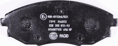 HELLA PAGID 8DB 355 014-931 - Гальмівні колодки, дискові гальма avtolavka.club