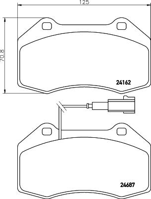 HELLA PAGID 8DB 355 014-061 - Гальмівні колодки, дискові гальма avtolavka.club