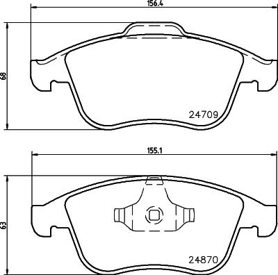 HELLA PAGID 8DB 355 014-801 - Гальмівні колодки, дискові гальма avtolavka.club