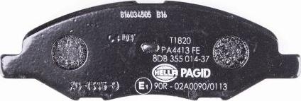 HELLA PAGID 8DB 355 014-371 - Гальмівні колодки, дискові гальма avtolavka.club