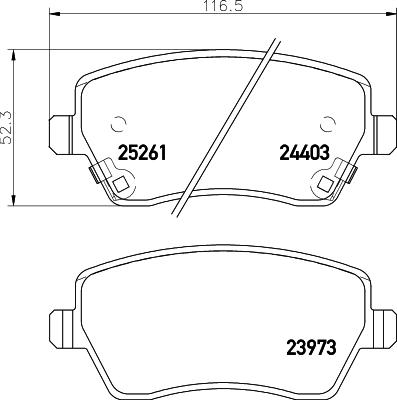 HELLA PAGID 8DB 355 015-981 - Гальмівні колодки, дискові гальма avtolavka.club