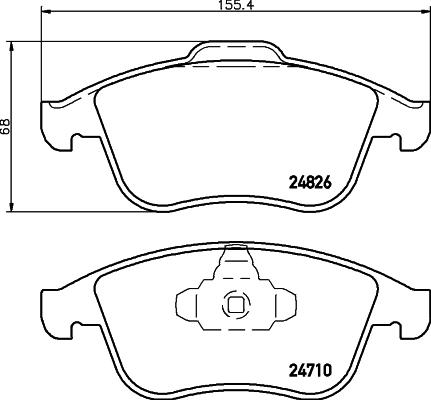 HELLA PAGID 8DB 355 015-041 - Гальмівні колодки, дискові гальма avtolavka.club