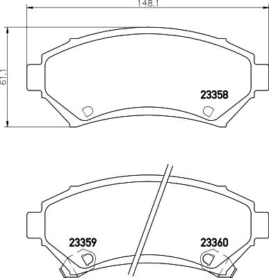 HELLA PAGID 8DB 355 016-951 - Гальмівні колодки, дискові гальма avtolavka.club