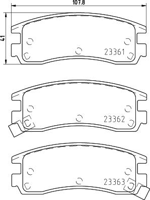 HELLA PAGID 8DB 355 016-961 - Гальмівні колодки, дискові гальма avtolavka.club