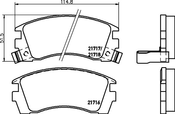 HELLA PAGID 8DB 355 016-551 - Гальмівні колодки, дискові гальма avtolavka.club