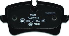 HELLA PAGID 8DB 355 016-011 - Гальмівні колодки, дискові гальма avtolavka.club