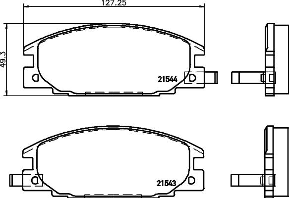 HELLA PAGID 8DB 355 016-341 - Гальмівні колодки, дискові гальма avtolavka.club