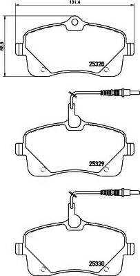 HELLA PAGID 8DB 355 016-261 - Гальмівні колодки, дискові гальма avtolavka.club