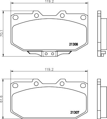 HELLA PAGID 8DB 355 016-791 - Гальмівні колодки, дискові гальма avtolavka.club