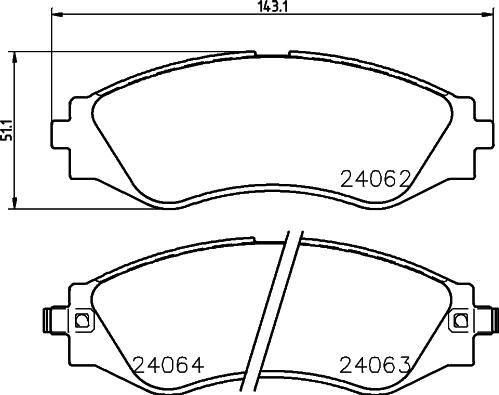 HELLA PAGID 8DB 355 010-951 - Гальмівні колодки, дискові гальма avtolavka.club