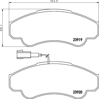 HELLA PAGID 8DB 355 010-401 - Гальмівні колодки, дискові гальма avtolavka.club