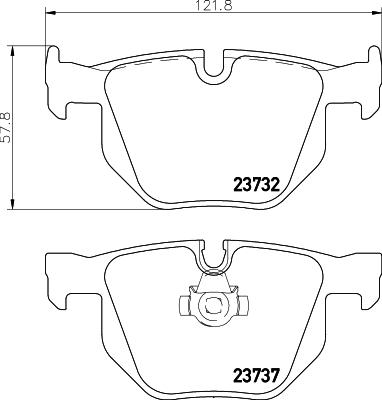 HELLA PAGID 8DB 355 010-471 - Гальмівні колодки, дискові гальма avtolavka.club