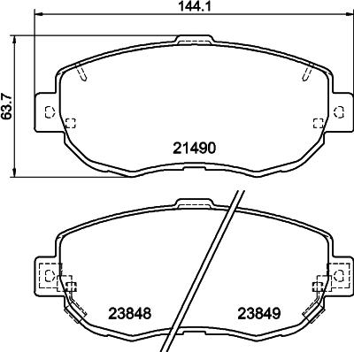 HELLA PAGID 8DB 355 010-151 - Гальмівні колодки, дискові гальма avtolavka.club