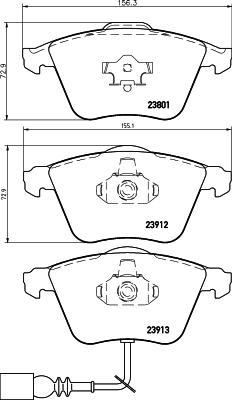 HELLA PAGID 8DB 355 010-351 - Гальмівні колодки, дискові гальма avtolavka.club