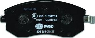 HELLA PAGID 8DB 355 010-211 - Гальмівні колодки, дискові гальма avtolavka.club