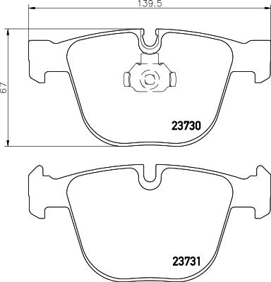 HELLA PAGID 8DB 355 010-751 - Гальмівні колодки, дискові гальма avtolavka.club