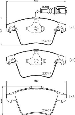 HELLA PAGID 8DB 355 011-441 - Гальмівні колодки, дискові гальма avtolavka.club