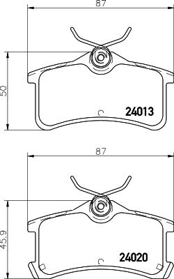 HELLA PAGID 8DB 355 011-511 - Гальмівні колодки, дискові гальма avtolavka.club