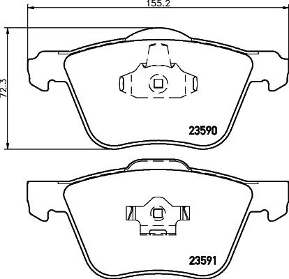 HELLA PAGID 8DB 355 011-571 - Гальмівні колодки, дискові гальма avtolavka.club