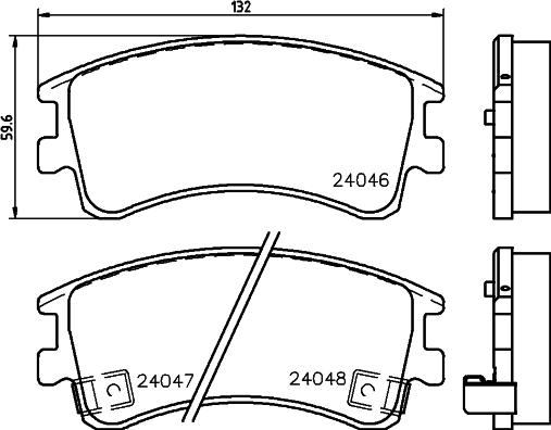 HELLA PAGID 8DB 355 028-211 - Гальмівні колодки, дискові гальма avtolavka.club