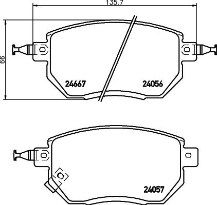 HELLA PAGID 8DB 355 011-101 - Гальмівні колодки, дискові гальма avtolavka.club