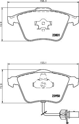 HELLA PAGID 8DB 355 031-171 - Гальмівні колодки, дискові гальма avtolavka.club