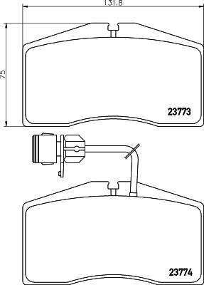 HELLA PAGID 8DB 355 018-491 - Гальмівні колодки, дискові гальма avtolavka.club