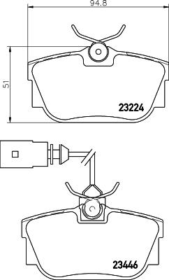 HELLA PAGID 8DB 355 018-591 - Гальмівні колодки, дискові гальма avtolavka.club