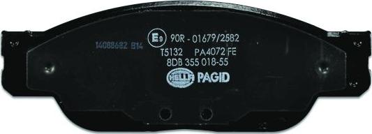 HELLA PAGID 8DB 355 018-551 - Гальмівні колодки, дискові гальма avtolavka.club