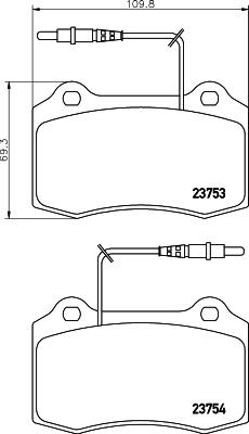 HELLA PAGID 8DB 355 018-631 - Гальмівні колодки, дискові гальма avtolavka.club