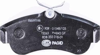 HELLA PAGID 8DB 355 018-011 - Гальмівні колодки, дискові гальма avtolavka.club