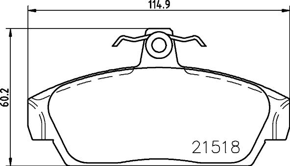 HELLA PAGID 8DB 355 018-081 - Гальмівні колодки, дискові гальма avtolavka.club