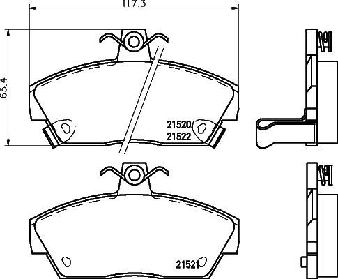 HELLA PAGID 8DB 355 018-161 - Гальмівні колодки, дискові гальма avtolavka.club