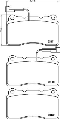 HELLA PAGID 8DB 355 018-361 - Гальмівні колодки, дискові гальма avtolavka.club