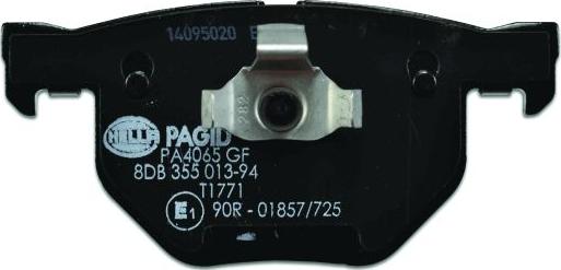 HELLA PAGID 8DB 355 013-941 - Гальмівні колодки, дискові гальма avtolavka.club