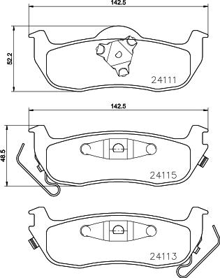 HELLA PAGID 8DB 355 013-681 - Гальмівні колодки, дискові гальма avtolavka.club