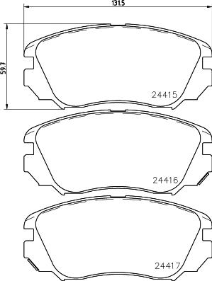 HELLA PAGID 8DB 355 013-051 - Гальмівні колодки, дискові гальма avtolavka.club