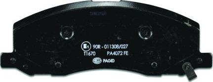 HELLA PAGID 8DB 355 013-061 - Гальмівні колодки, дискові гальма avtolavka.club