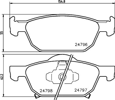 HELLA PAGID 8DB 355 013-891 - Гальмівні колодки, дискові гальма avtolavka.club