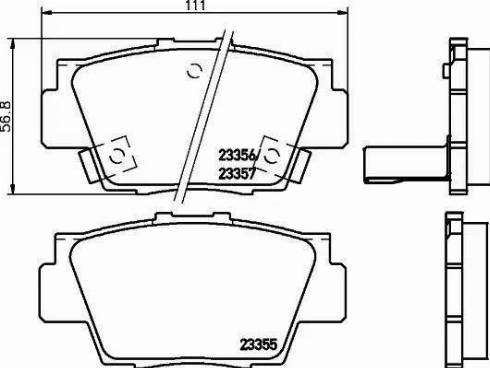 ACURA 43022SL0010 - Гальмівні колодки, дискові гальма avtolavka.club