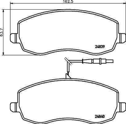 HELLA PAGID 8DB 355 013-871 - Гальмівні колодки, дискові гальма avtolavka.club