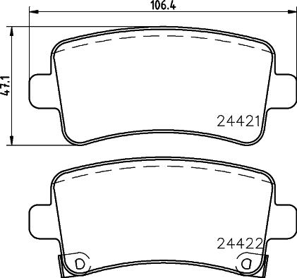 HELLA PAGID 8DB 355 012-991 - Гальмівні колодки, дискові гальма avtolavka.club