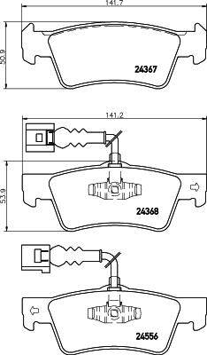 HELLA PAGID 8DB 355 012-441 - Гальмівні колодки, дискові гальма avtolavka.club